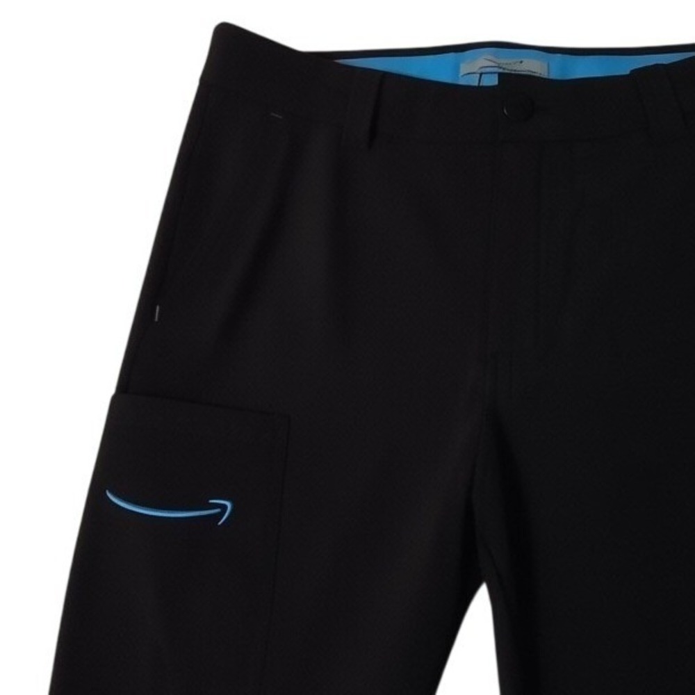 Amazon Luly Yang Cargo Pants Men M Black Delivery Driver Uniform Work Trousers